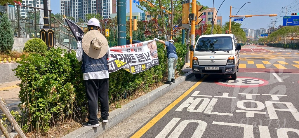 불법광고물 정비 현장
